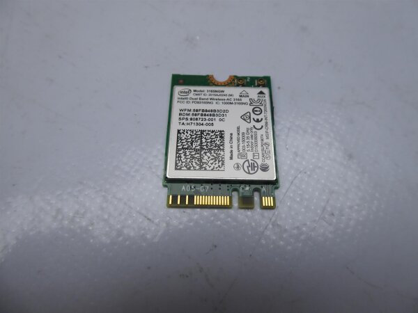 MSI GL62 6QF WLAN WiFi Karte Card 3165NGW #4567