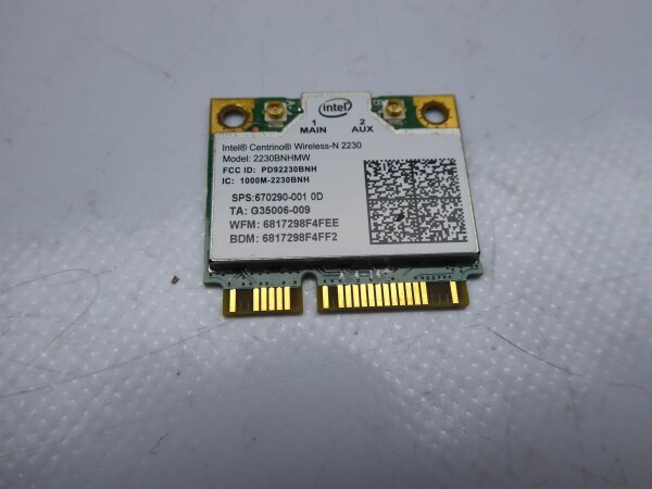 HP Envy Touchsmart 15-j004eo WLAN WiFi Karte Card 670290-001 #4609