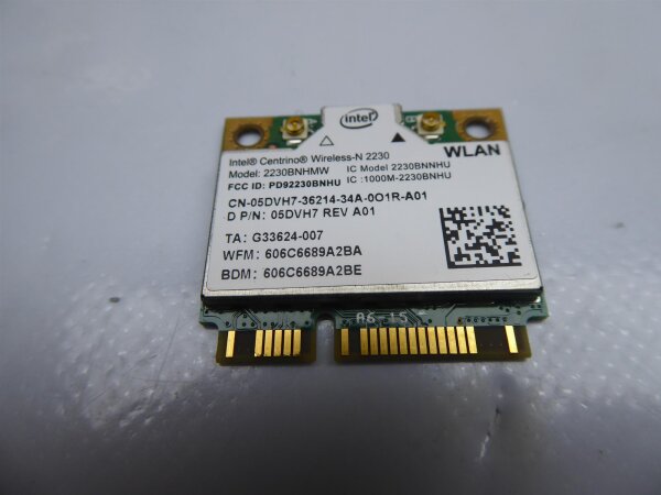 Dell Vostro 3560 Intel Centrino WLAN Karte Wifi Card N 2230 05DVH7 #3560