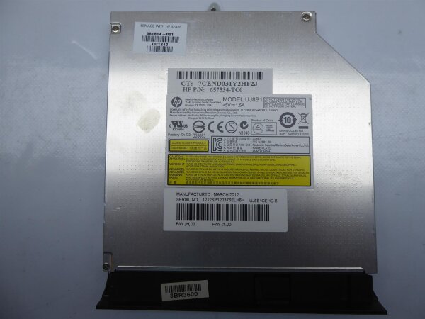 HP Pavilion G6 SATA DVD RW Laufwerk drive 12,7mm UJ8B1 681814-001 #2081