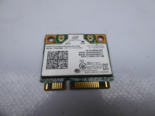 MSI MS-16GF WLAN Karte WIFI Card 710662-001 #4649