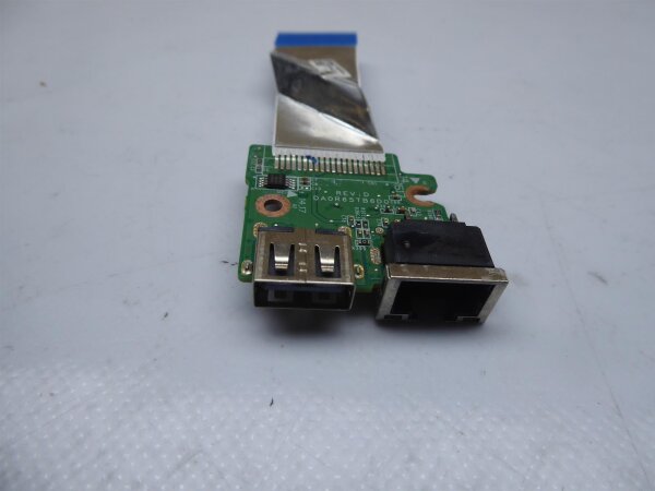 HP Pavilion15-e073so USB LAN Ethernet Port Board DA0R65TB6D0 #4699