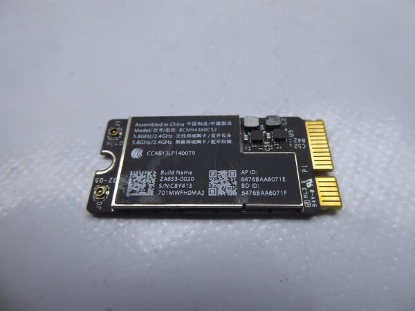 Apple MacBook Air A1465 WLAN Bluetooth Airport Karte ZA653-0020 2013 #4052