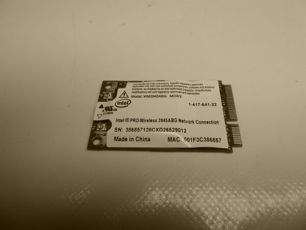 Sony Vaio VGN-NR21S PCG-7122M WLAN Karte Wifi Card 3945ABG #2017