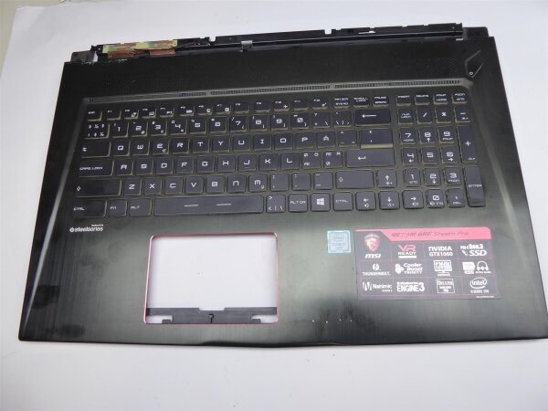 MSI GS73VR 6RF Gehäuse Oberteil incl. nordic Keyboard V143422FK1  #4849