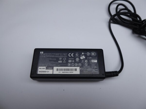 ORIGINAL HP Notebook Ladegerät Netzteil 65W (18,5V / 3,5A) + Stromkabel An. gelb