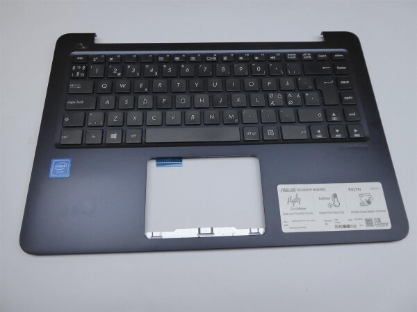 Asus R417N Gehäuse Oberteil + nordic Keyboard 13N0-UFA0401 #4865