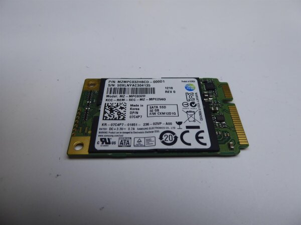 Dell XPS 14 L421X  mSATA SSD 32GB HDD Festplatte 07C4P7  #4889