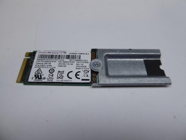 Lenovo IdeaPad Flex 5 14ARE05 256GB SSd Fetplatte mit Halterung 5SS0W76183 #4917