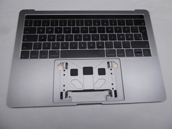 Apple MacBook Pro A1706 13" Gehäuse Oberteil icl. Keyboard dansk Lay. Spacegrau