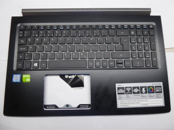 Acer Aspire A515-51G Gehäuse Oberteil incl. QWERTY nordic Keyboard #4783