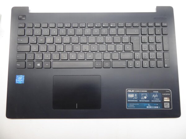 Asus F553S Gehäuse Oberteil mit deutscher QWERTZ Tastatur 13N0-RLA0C21 #5059