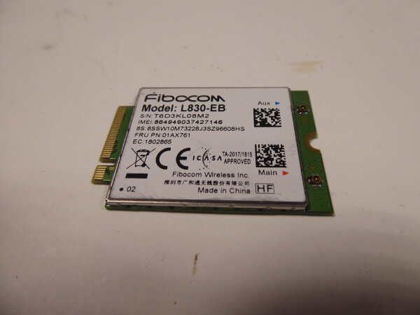 Lenovo Yoga X390 WWAN LTE 4G Modul 01AX761 #5109