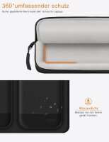 Laptop Tasche Premium 14 Zoll Stoßfest mit Trageriemen schwarz