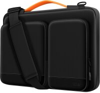 Laptop Tasche Premium 14 Zoll Stoßfest mit Trageriemen schwarz