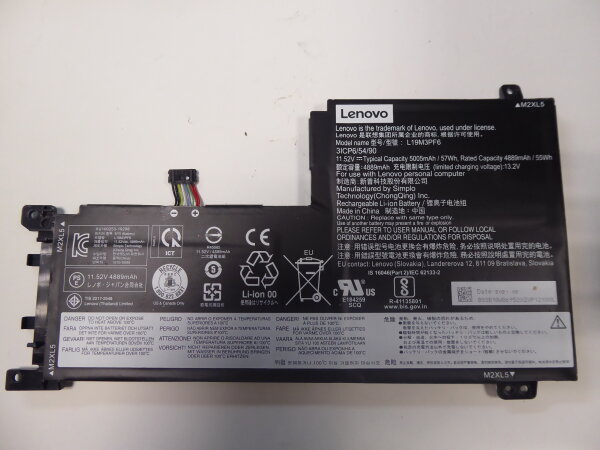 Lenovo IdeaPad 5 15IIL05 ORIGINAL Akku Batterie L19M3PF6 #A30