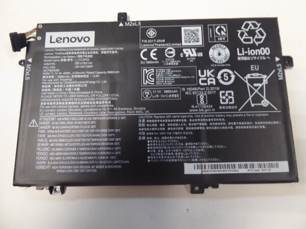 Lenovo ThinkPad L14 Gen. 2 ORIGINAL Akku Batterie L17C3P52  #A30