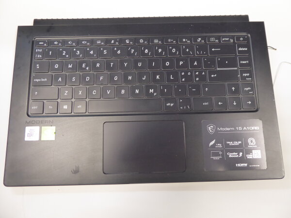 MSI Modern 15 A10RB MS-1551  Gehäuse Oberteil + nordic Keyboard  #5194