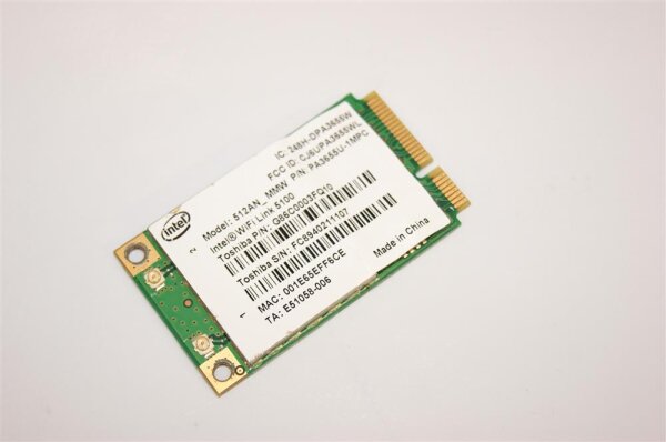 Toshiba Portege R600 ORIGINAL WLAN Karte Modul 512AN_MMW  #2158