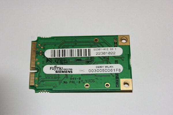 Fujitsu Amilo Xi 1526 SiS 163U Wifi WLAN Karte D2301-A12 #2690