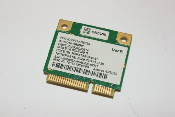 Packard Bell EasyNote TM82 NEW95 WLAN Karte AR5B93 #2464_01