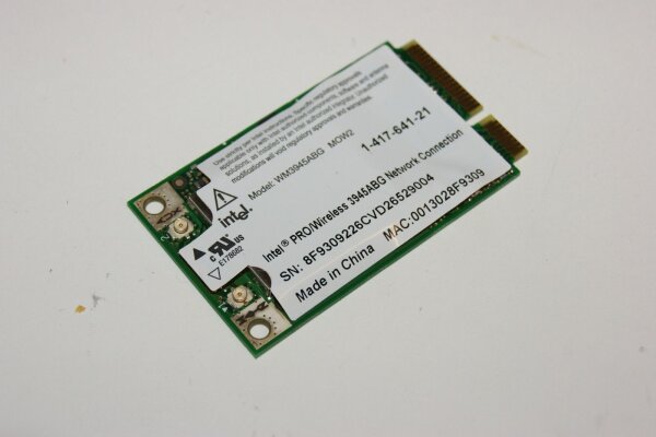 Sony Vaio PCG-4H1M Anatel WM3945ABG Wifi WLAN Karte 1-417-641-21 #2604