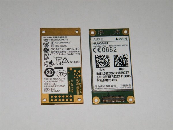 21MBit WWAN UMTS HSPA+ 3G Adapter HUAWEI MU733 51070CDP #2215.018