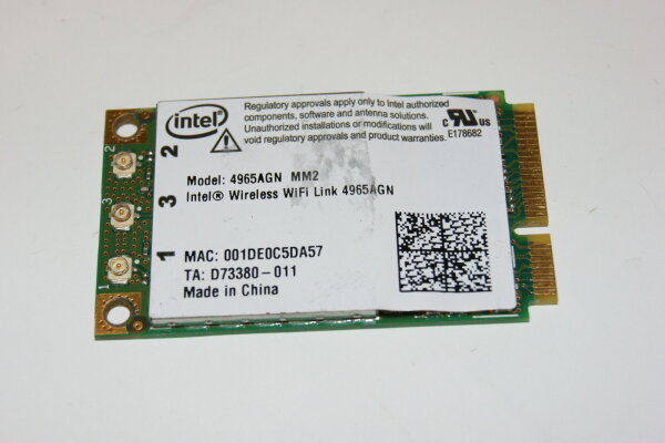 Aspire 6920G-6A4G25Mn WLAN Karte 4965AGN  #2216