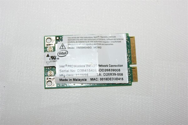 HP Pavilion DV9000 Intel WM3945ABG Wifi WLAN Karte 407674-001 #2050