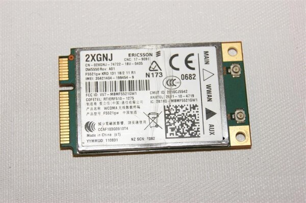 Dell 5550 WWAN Karte 2XGNJ Latitude E5420 E5520 E6220 E6320 E6420 #2762_06