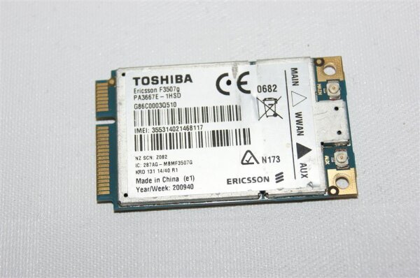 Toshiba WWAN UMTS Karte F3507g #2762_14