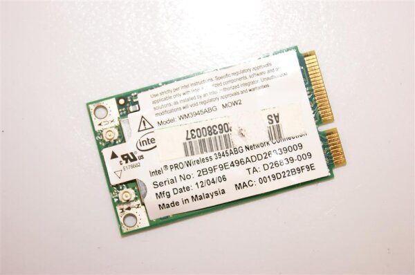 ASUS A8J WLAN Karte WiFi Modul Wireless 3945ABG #3000