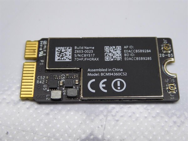 Apple MacBook Air 13" A1466 WLAN Bluetooth Karte Z653-0023 Mid 2013 #3074