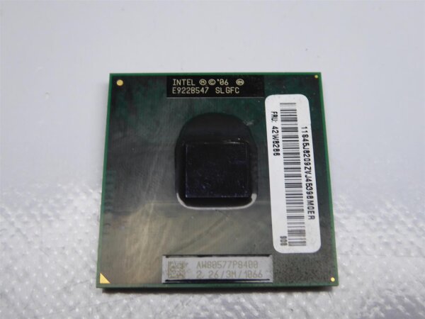 Lenovo Thinkpad T400 Intel Core Duo 2.26 GHz P8400 CPU SLGFC 42W8266 #3748_06