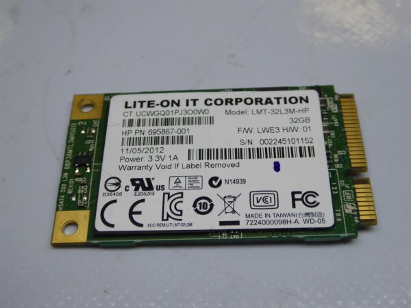 HP Pavilion 15-b001eo Mini Msata 32GB HDD Festplatte 695867-001 #3778