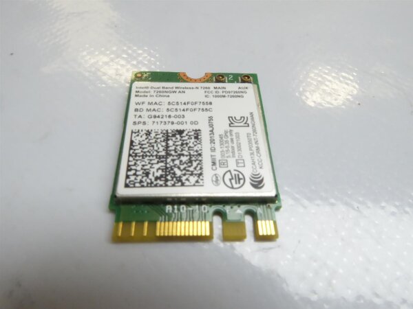 Sony Vaio SVP132 Intel Dual Band WLAN Karte Wifi Card N7260 717379-001 #4136