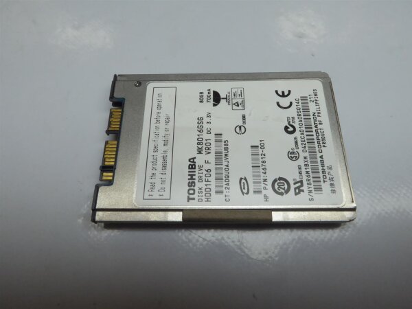 80GB Toshiba MK8016GSG  1.8"  µSATA getestet 100% OK  #2000