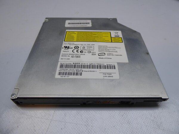 ASUS A52J K52JR SATA DVD RW Laufwerk 12,7mm OHNE Blende AD-7580S #3076